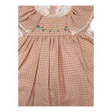 Valentina Bebes Set Einfarbig Kleid-Rosa Culotte Für Neugeborene