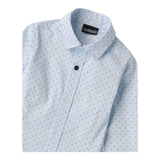 SARABANDA camicia tinta unita con fantasia pois Azzurro per Neonato 0A124N AZZURRO SARABANDA 