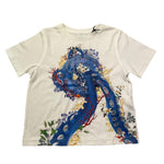 Burberry T-Shirt Girocollo Tinta Unita con Stampa per Bambino 8066114 BIANCO BURBERRY 