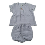 Calamaro Completo 2 Pezzi Camicia-Culotte per Neonato 17727 BLU CALAMARO 