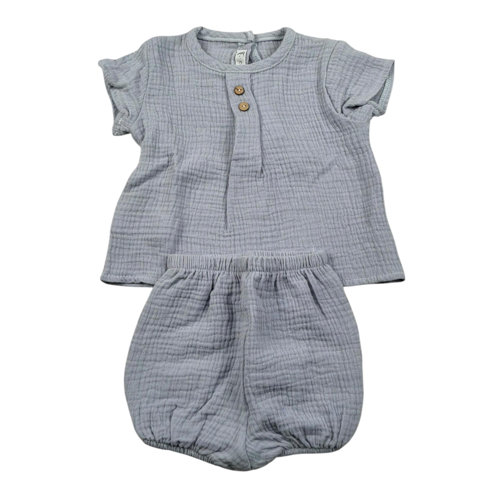 Calamaro Completo 2 Pezzi Camicia-Culotte per Neonato 17727 BLU CALAMARO 