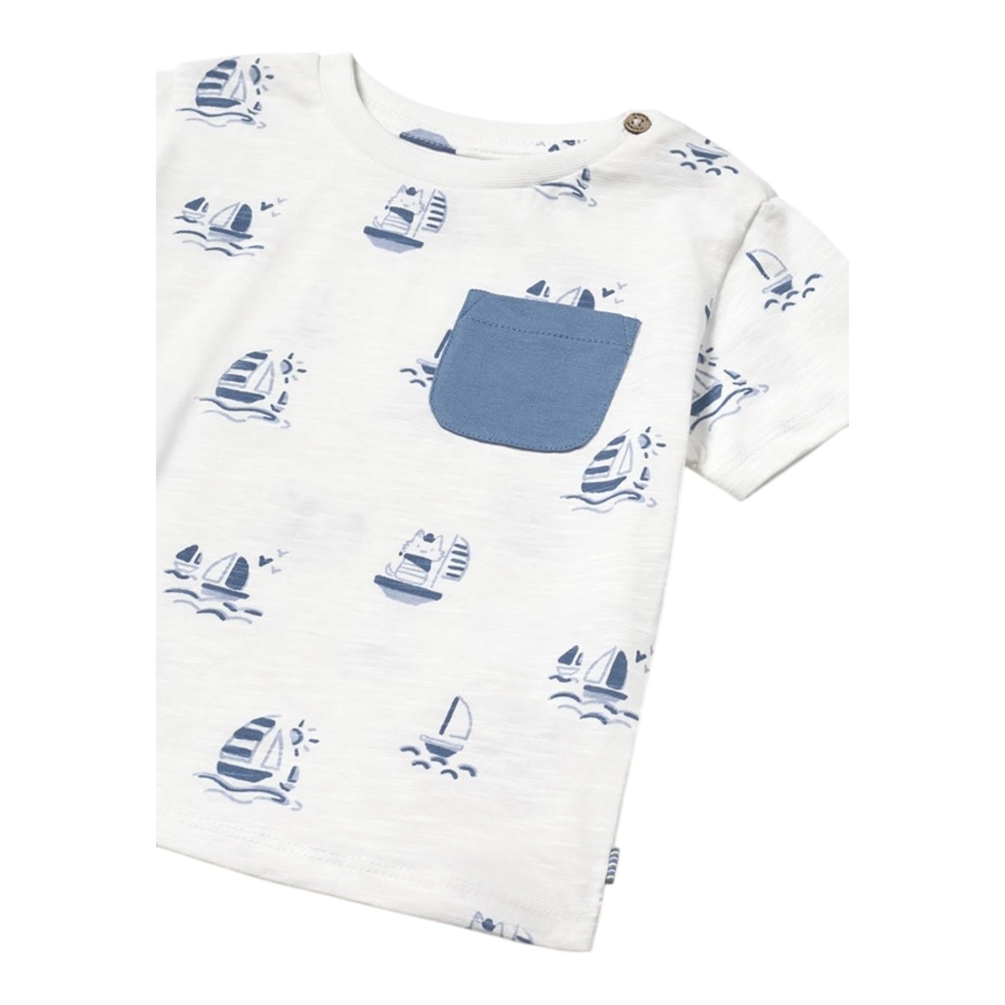 Mayoral T-Shirt Tinta Unita con Stampa per Bambino 10588 BIANCO MAYORAL 