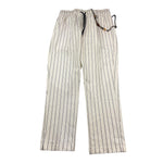 Never Too Pantalone Tinta Unita con Fantasia A Righe per Bambino NT1894R BIANCO NEVER TOO 