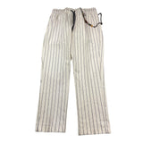 Never Too Pantalone Tinta Unita con Fantasia A Righe per Bambino NT1894R BIANCO NEVER TOO 