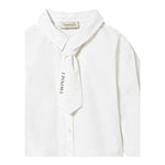 TWINSET camicia tinta unita con cravatta Bianco per Bambina 242GJ2130 BIANCO TWINSET 