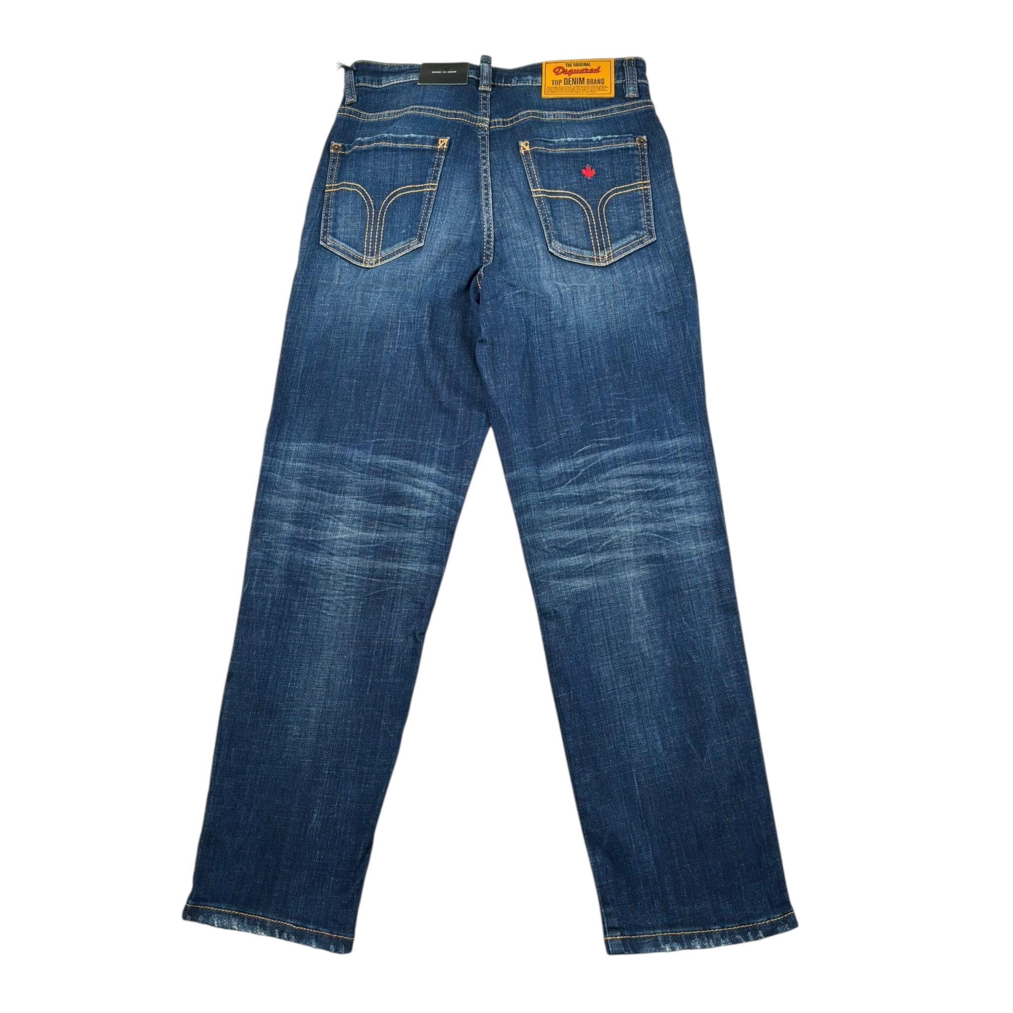 Dsquared2 Jeans Tinta Unita con Tasche per Bambino DQ2241D BLU DSQUARED2 