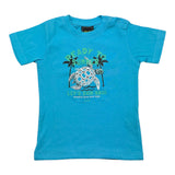 F**K Baby Jungen T-Shirt mit Rundhalsausschnitt und Aufdruck, einfarbig, Hellblau