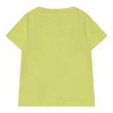 Name.It Einfarbiges T-Shirt mit Rundhalsausschnitt und giftgrünem Aufdruck für Jungen