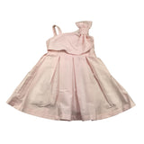 Y-Clu Einfarbiges Zeremonienkleid mit rosa Schleife für Mädchen