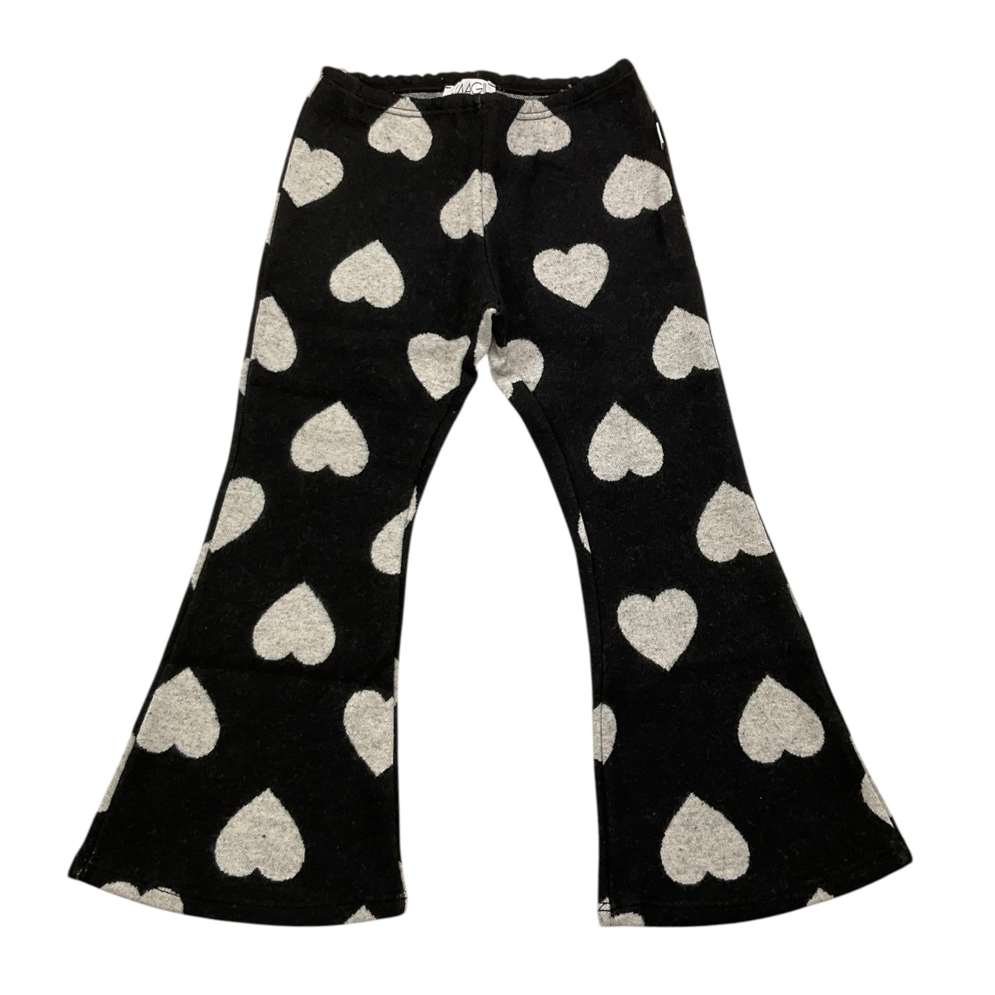 MAGIL pantalone tinta unita modello zampa fantasia cuori Nero per Bambina GN25165 NERO MAGIL 