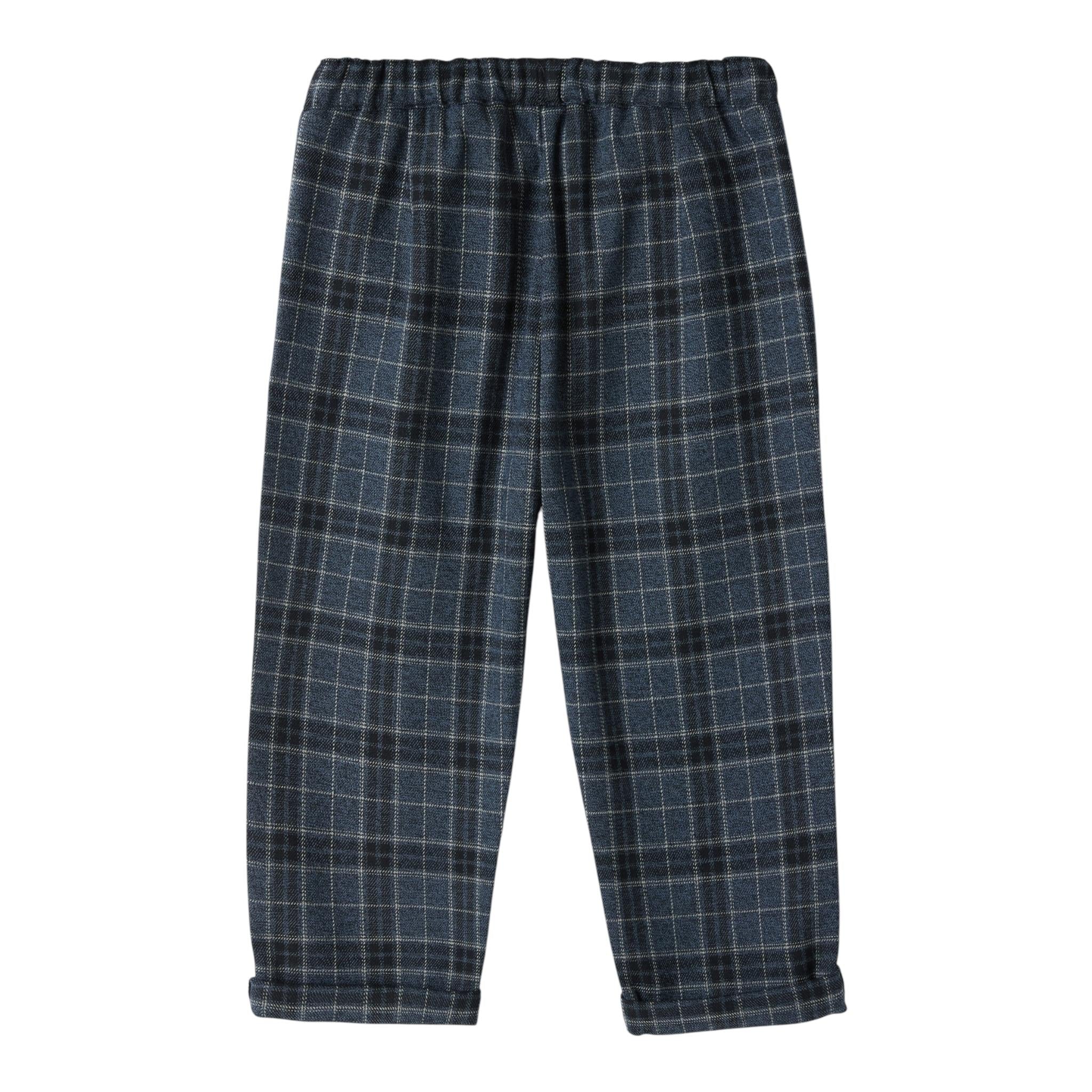 IL GUFO pantalone tinta unita con fantasia a righe Blu per Neonato A24PL291W3067N BLU IL GUFO 