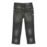 JOHN RICHMOND jeans tinta unita con cuciture in contrasto Nero per Bambino RBA24070JEX NERO JOHN RICHMOND 