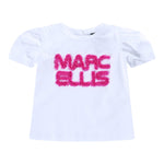 Marc Ellis T-Shirt Tinta Unita con Applicazioni per Neonata JMNTS16768 BIANCO MARC ELLIS 