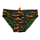 F**K Costume Modello Slip Tinta Unita con Stampa Militare per Bambino FJ234079U VERDE F**K 
