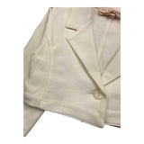 Please – Schlichte, cremefarbene Kurzjacke für Baby-Mädchen