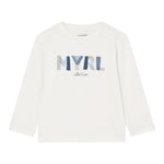 MAYORAL shrit girocollo tinta unita con stampa in contrasto Bianco per Neonato 108NX BIANCO MAYORAL 