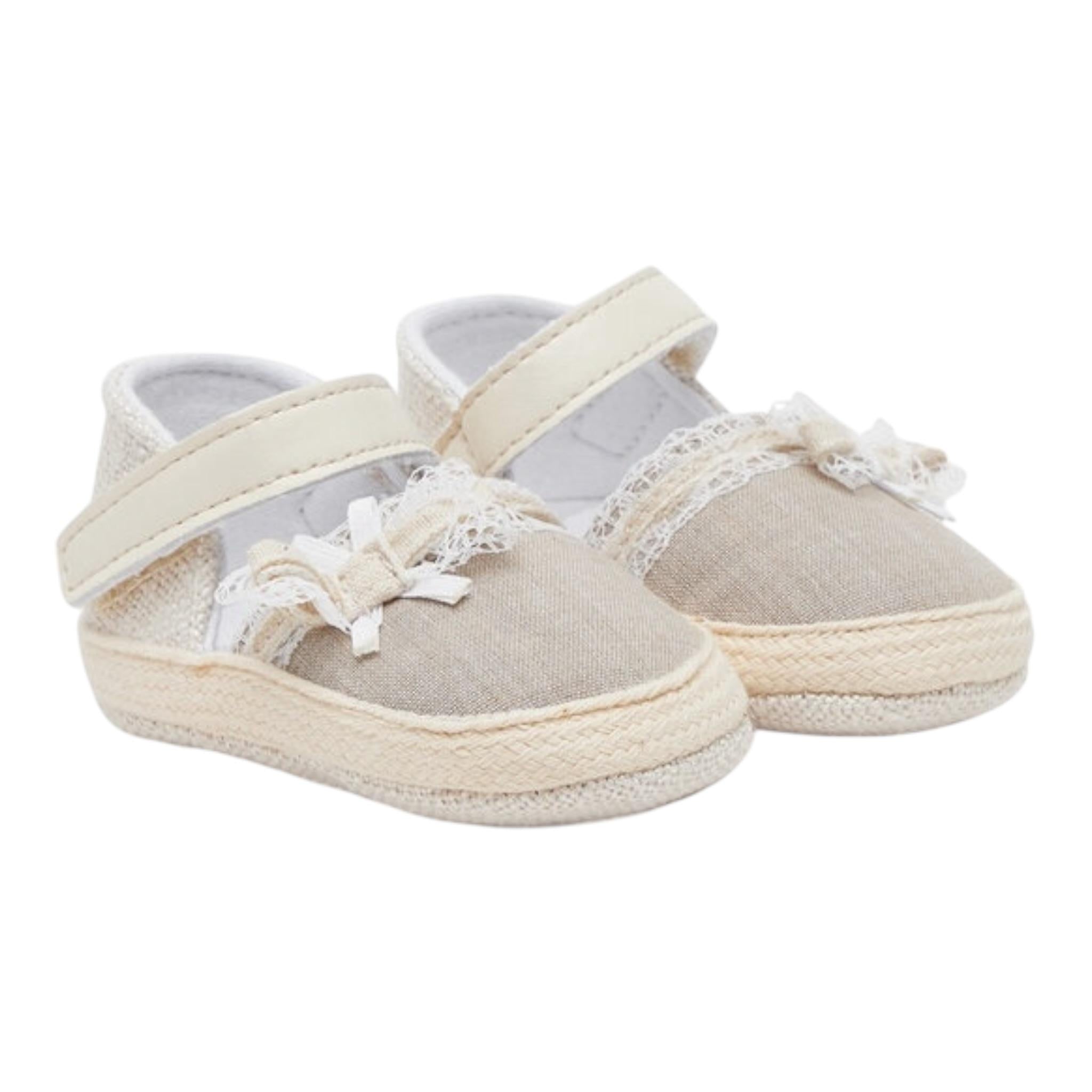 Mayoral Sandali tinta unita con Strappo Beige per Neonata 9901 BEIGE MAYORAL 