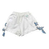 Emilio Pucci Einfarbige Trainingsanzug-Shorts mit elastischer Taille Weiß für Mädchen