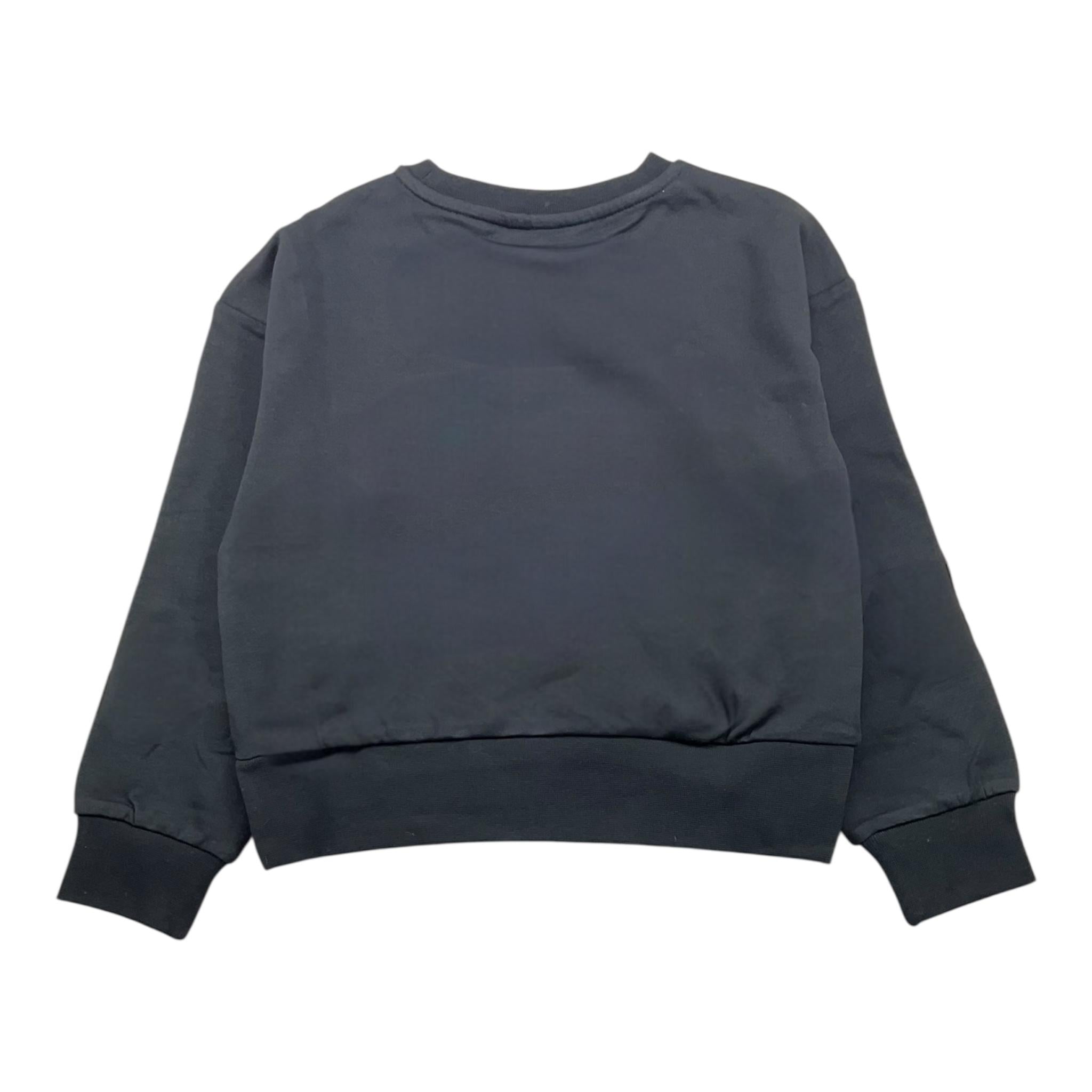 FREDDY felpa tinta unita girocollo con logo Nero per Bambina FR1754 NERO FREDDY 