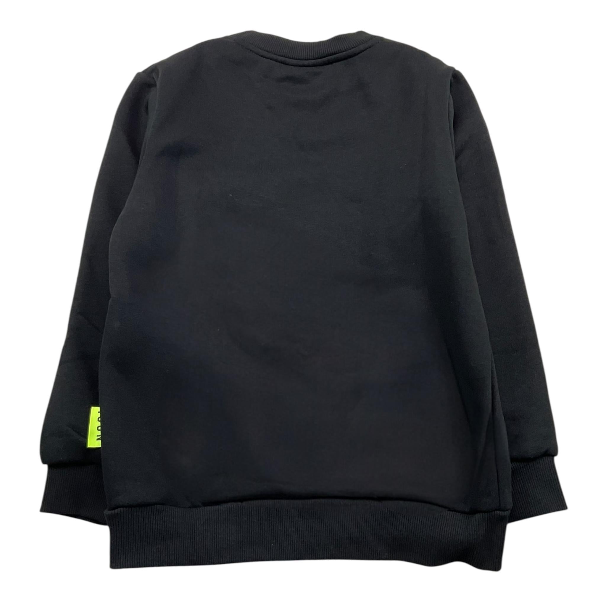 ICON felpa chiusa girocollo tinta unita con logo Nero per Bambino IBSW00306 NERO ICON 