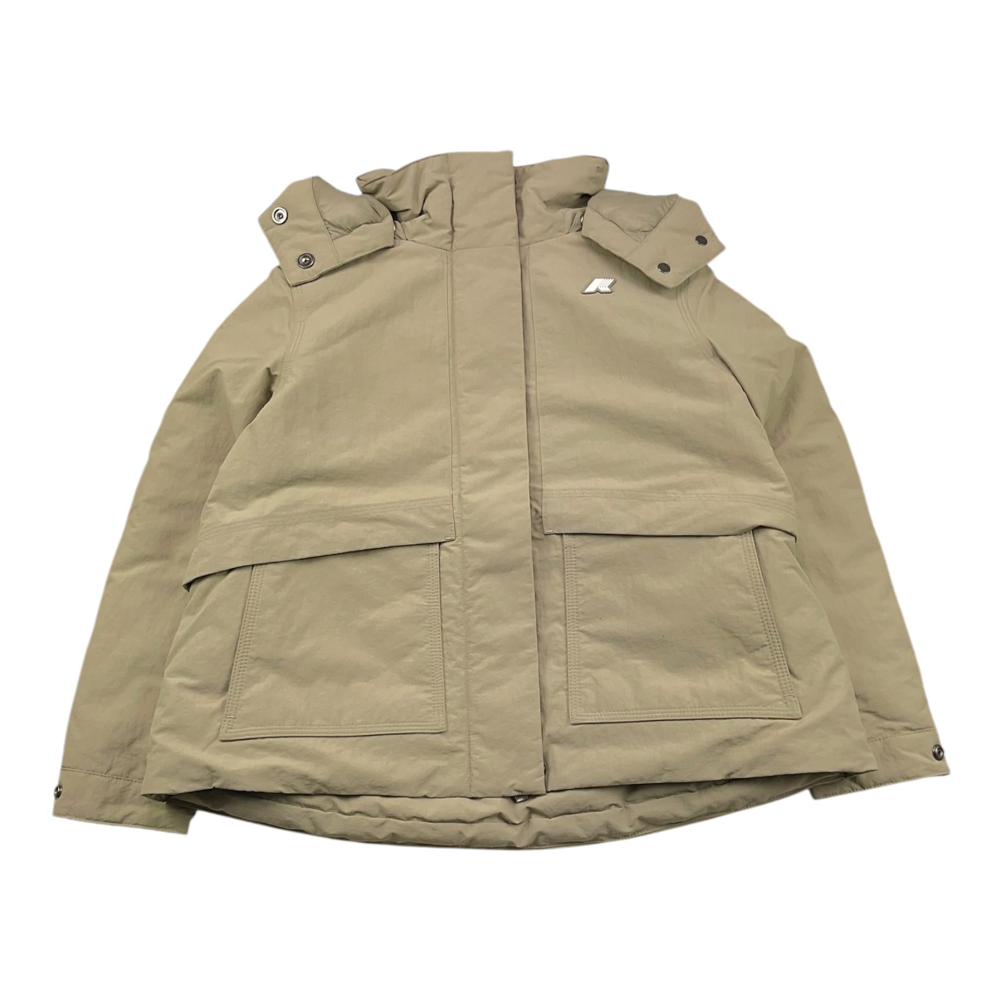 K-WAY giubbino tinta unita con zip e cappuccio Verde per Bambina K3135NW VERDE K-WAY 