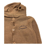 DANIELE ALESSANDRINI cardigan tinta unita con cappuccio Cammello per Bambino 1291W00035X CAMMELLO DANIELE ALESSANDRINI 