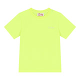Saint Barth T-Shirt Girocollo Tinta Unita con Logo per Bambino DOVERLJR GIALLO FLUO SAINT BARTH 