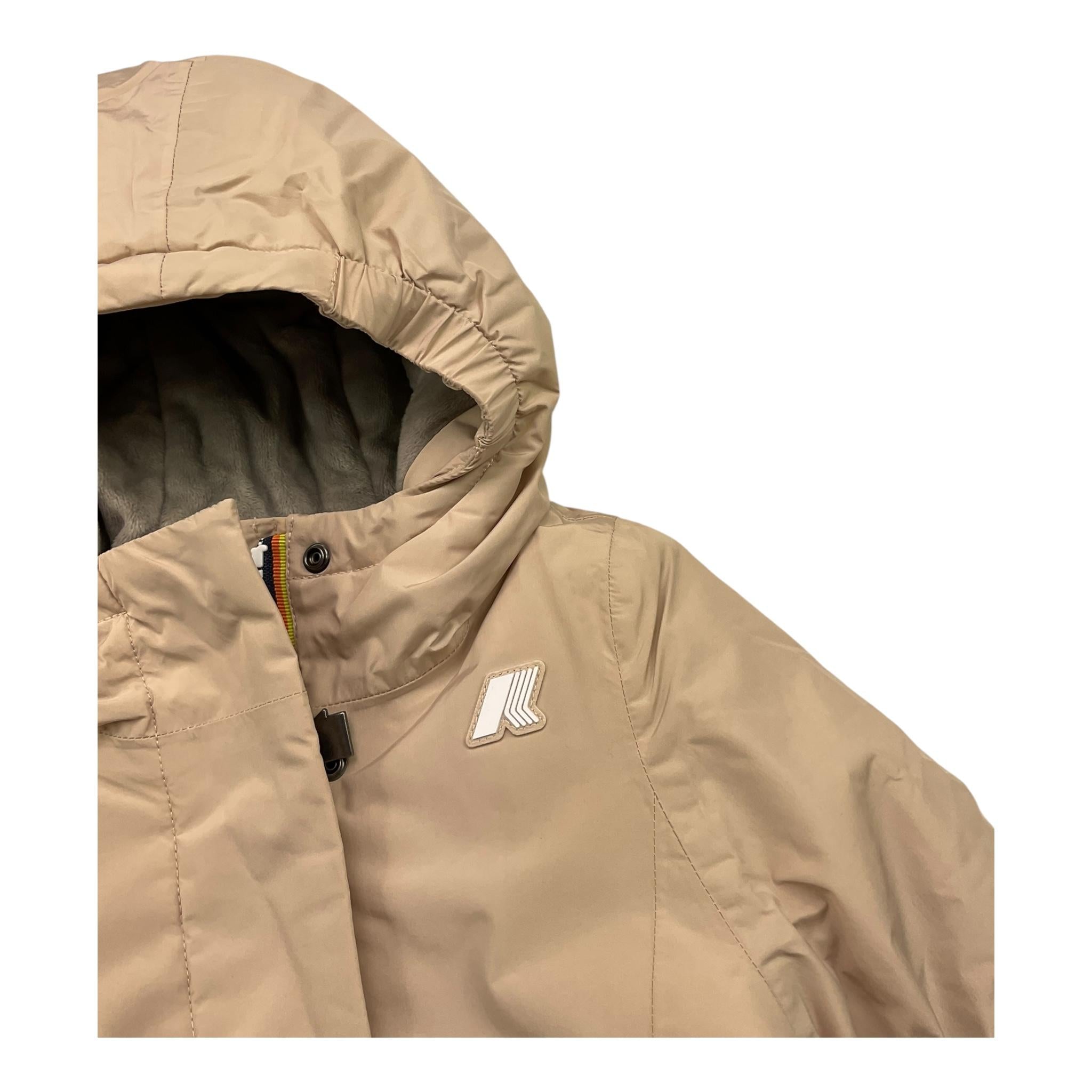 K-WAY giubbino tinta unita con zip e cappuccio Beige per Bambina K41383WXX BEIGE K-WAY 