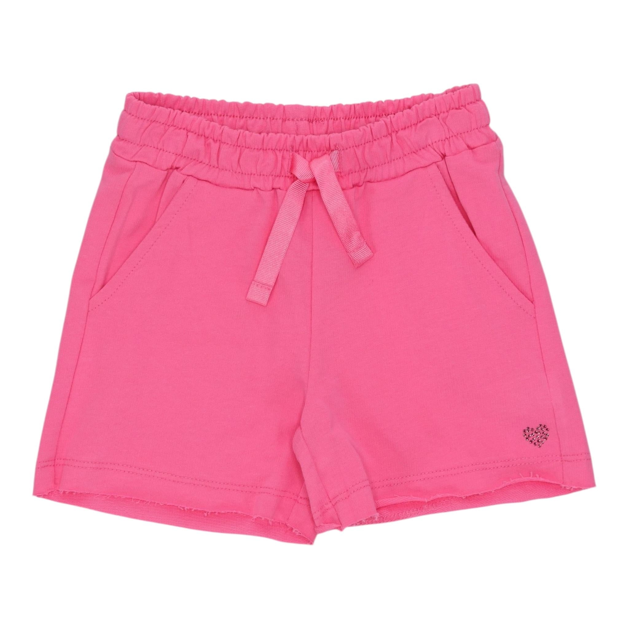 I Do Short Tinta Unita con Elastico In Vita per Bambina 4B538 ROSA I DO 