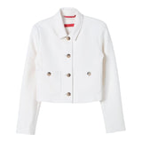 Max&amp;Co. Schlichte weiße Knopfjacke für Mädchen