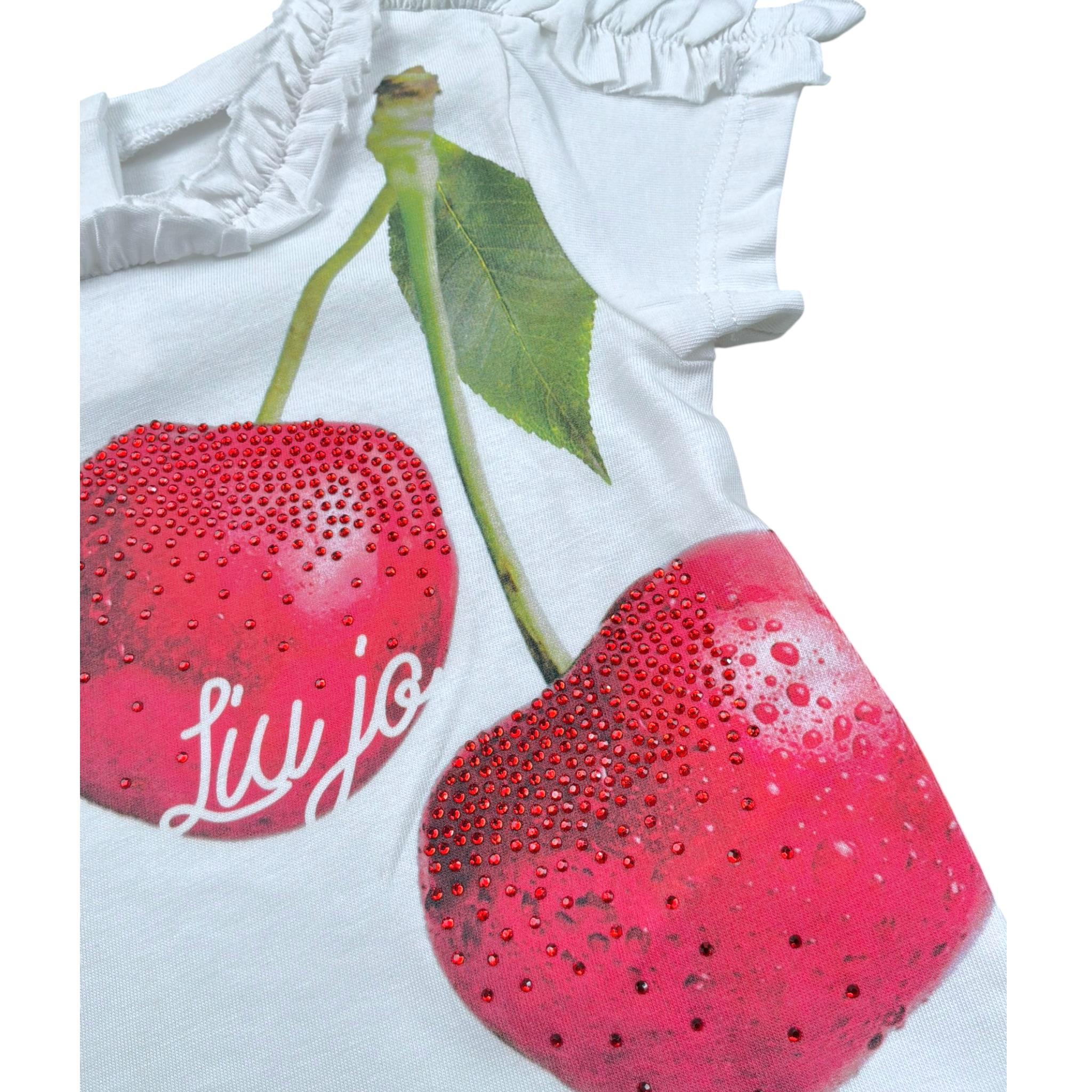 Liu Jo T-Shirt Tinta Unita con Stampa per Neonata HA1080J5003 BIANCO LIU JO 