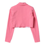 Gaelle Rosa Einfarbige Kurze Jacke Für Mädchen