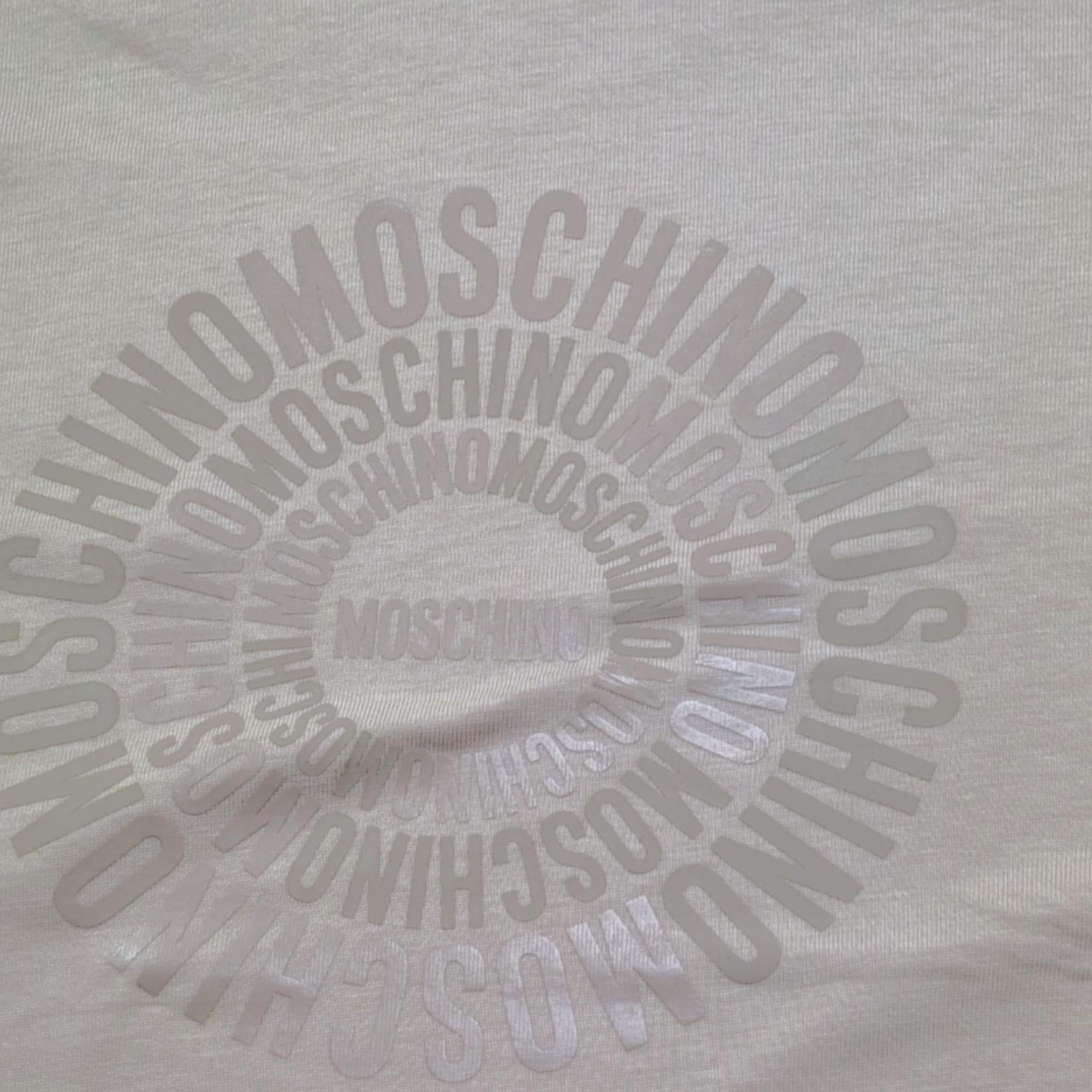Moschino T-Shirt Girocollo Tinta Unita con Stampa per Bambina HXM058 BEIGE MOSCHINO 