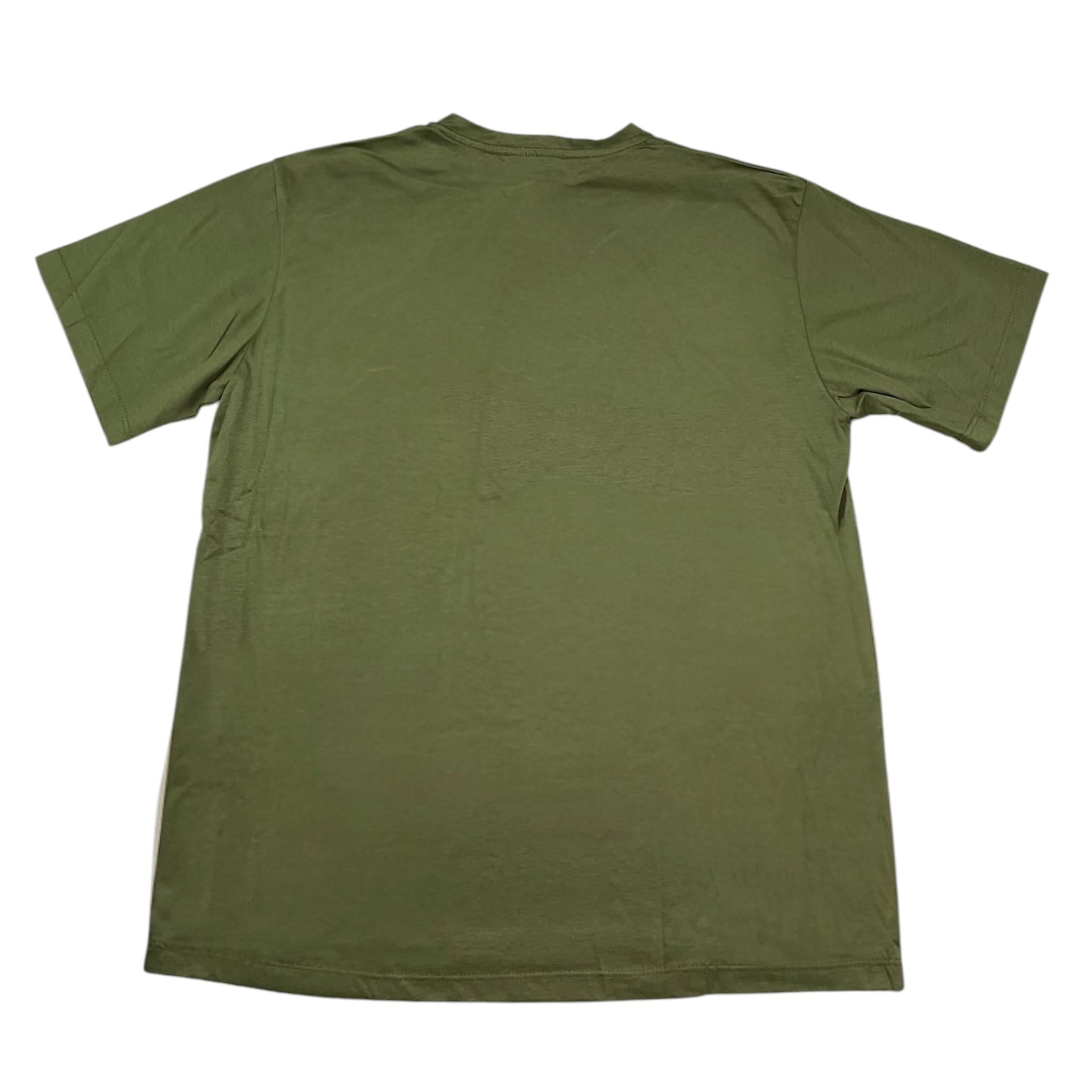 Paolo Pecora T-Shirt Girocollo Tinta Unita con Stampa per Bambino PP4071 VERDE PAOLO PECORA 