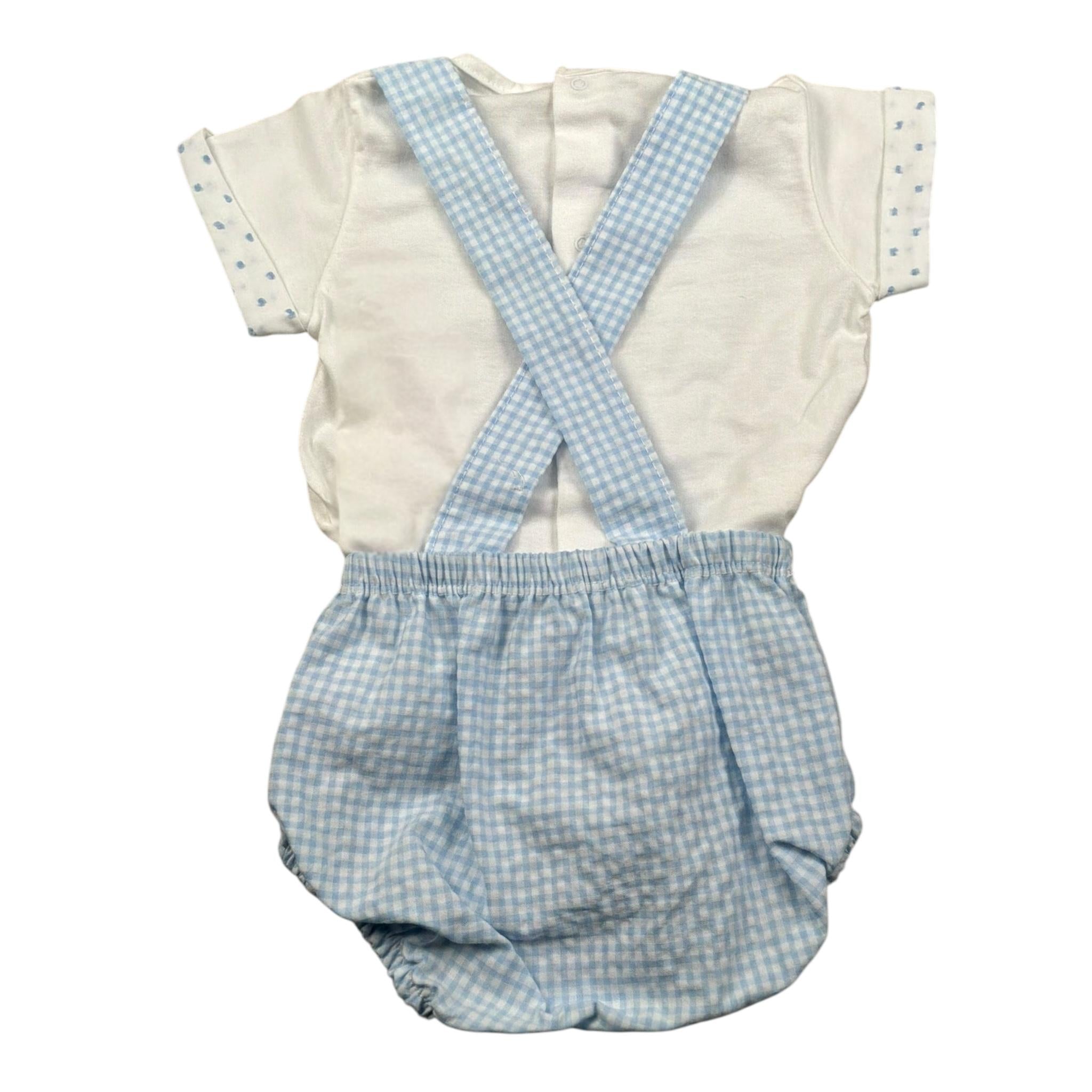 Calamaro Completo 2 Pezzi T-Shirt-Pagliaccetto per Neonato 17709 BIANCO/AZZURRO CALAMARO 