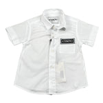 Iceberg Camicia Mezza Manica Tinta Unita con Logo per Neonato CMICE5111BX BIANCO ICEBERG 