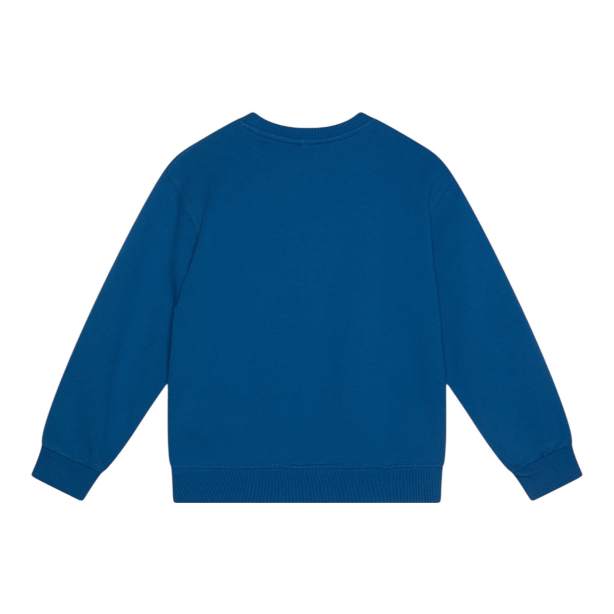 Diesel Felpa Chiusa Girocollo Tinta Unita con Stampa per Bambino J02213 BLU DIESEL 