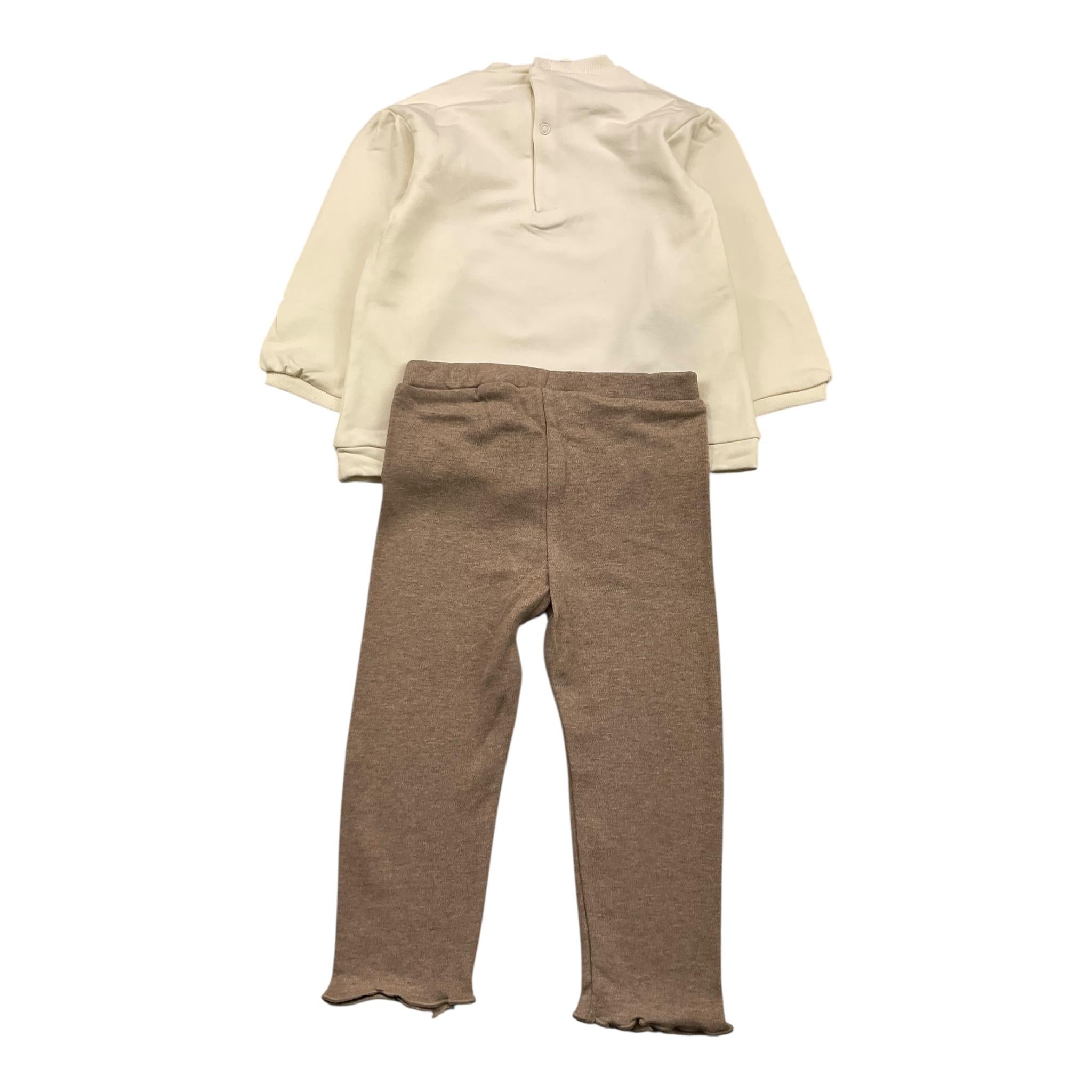 MAYORAL completo bicolore felpa-leggins con stampa Panna per Neonata 2786XX PANNA MAYORAL 