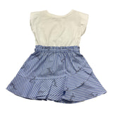 Liu Jo Abito Bicolore con Fantasia A Righe per Neonata KA5049 BIANCO/AZZURRO LIU JO 