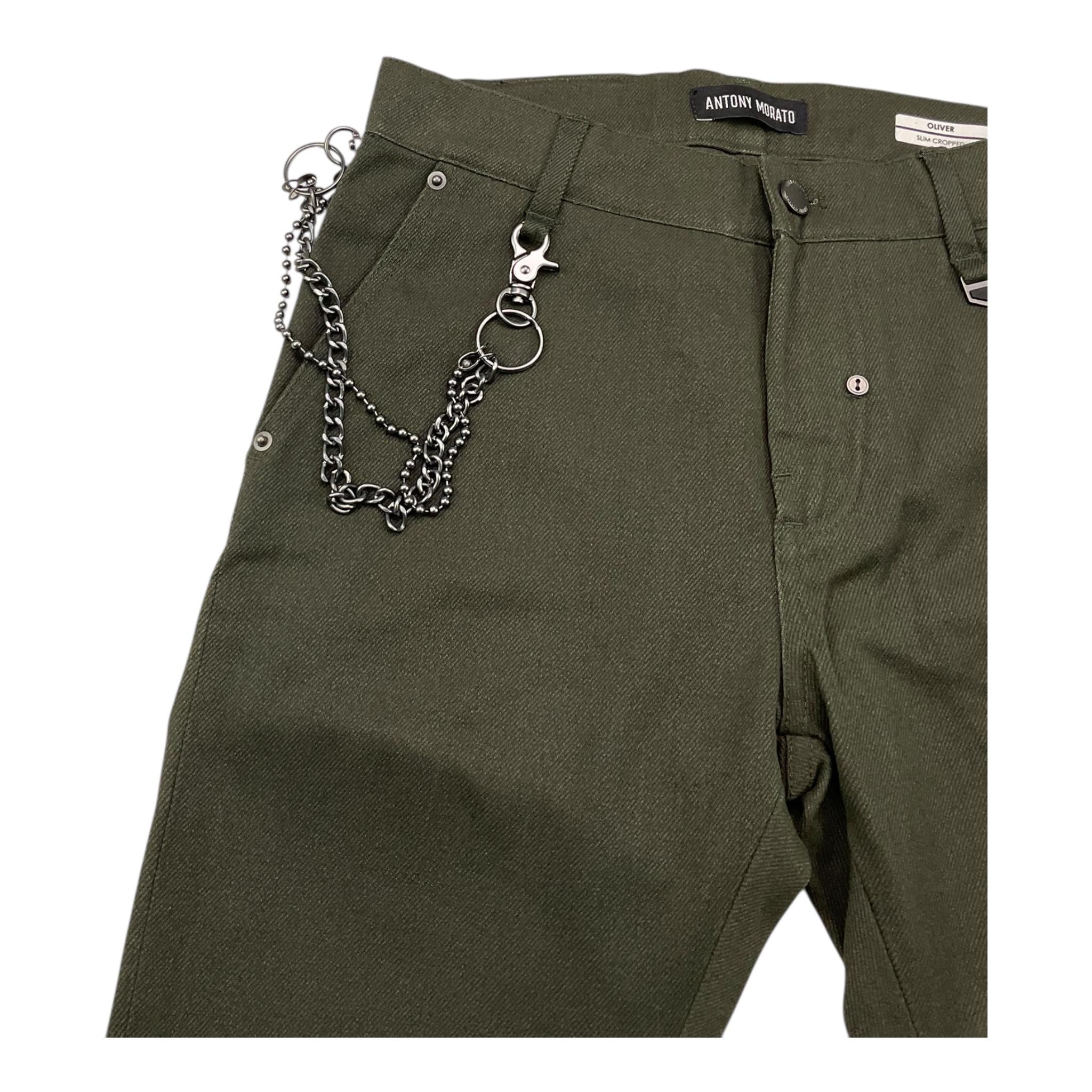 ANTONY MORATO pantalone tinta unita con catena Verde per Bambino TR00232 VERDE ANTONY MORATO 