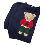 LE BEBE' maglia girocollo tinta unita con orso Blu per Neonato LBB5146 BLU LE BEBE' 