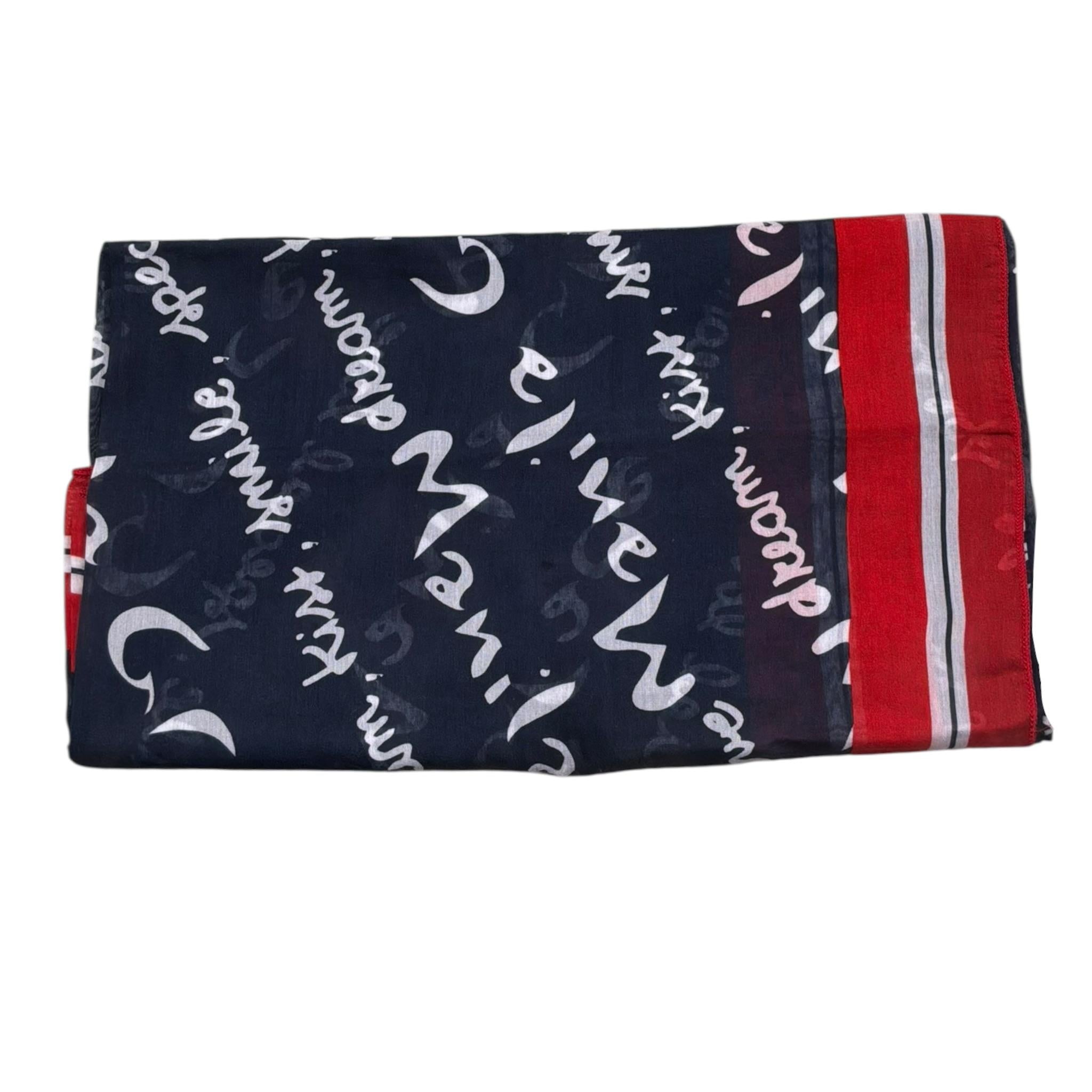 Manila Grace Foulard Bicolore con Stampa per Bambina MG894 BLU MANILA GRACE 