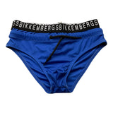 Bikkembergs Badeanzug Einfarbig Mit Elastischem Bund Mit Logo Blau Für Jungen