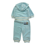 MOSCHINO completo 2pz felpa-pantalone tinta unita con logo Azzurro per Neonato MUK05B AZZURRO MOSCHINO 