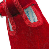 Indice Bellerina In Velluto Tinta Unita per Neonata 323 ROSSO INDICE 