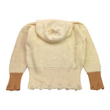 DISCLAIMER maglia tinta unita con cappuccio e stampa Panna per Bambino 24IDK58333 PANNA DISCLAIMER 