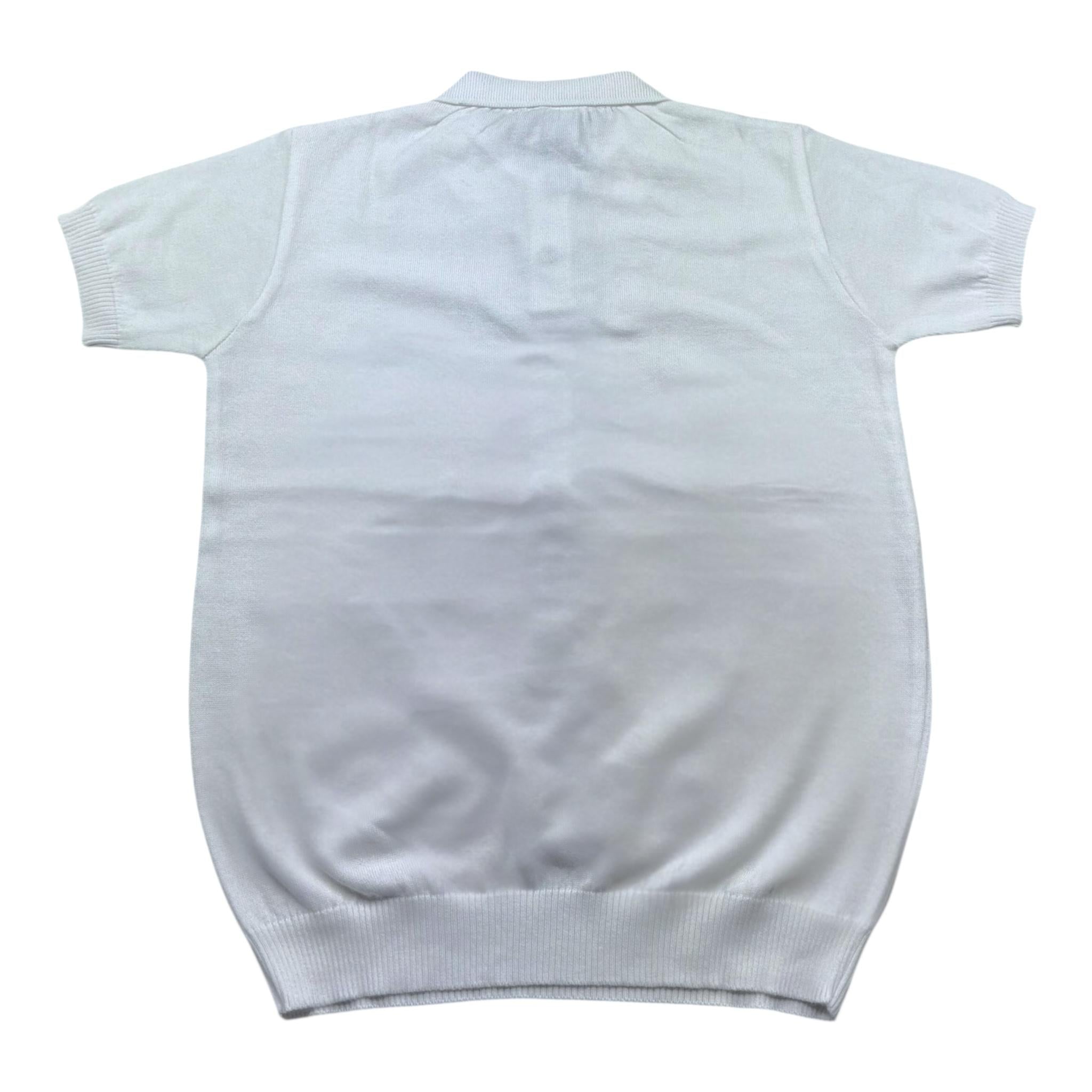 Daniele Alessandrini Polo Mezza Manica In Maglia Tinta Unita per Bambino 1236W00326 BIANCO DANIELE ALESSANDRINI 