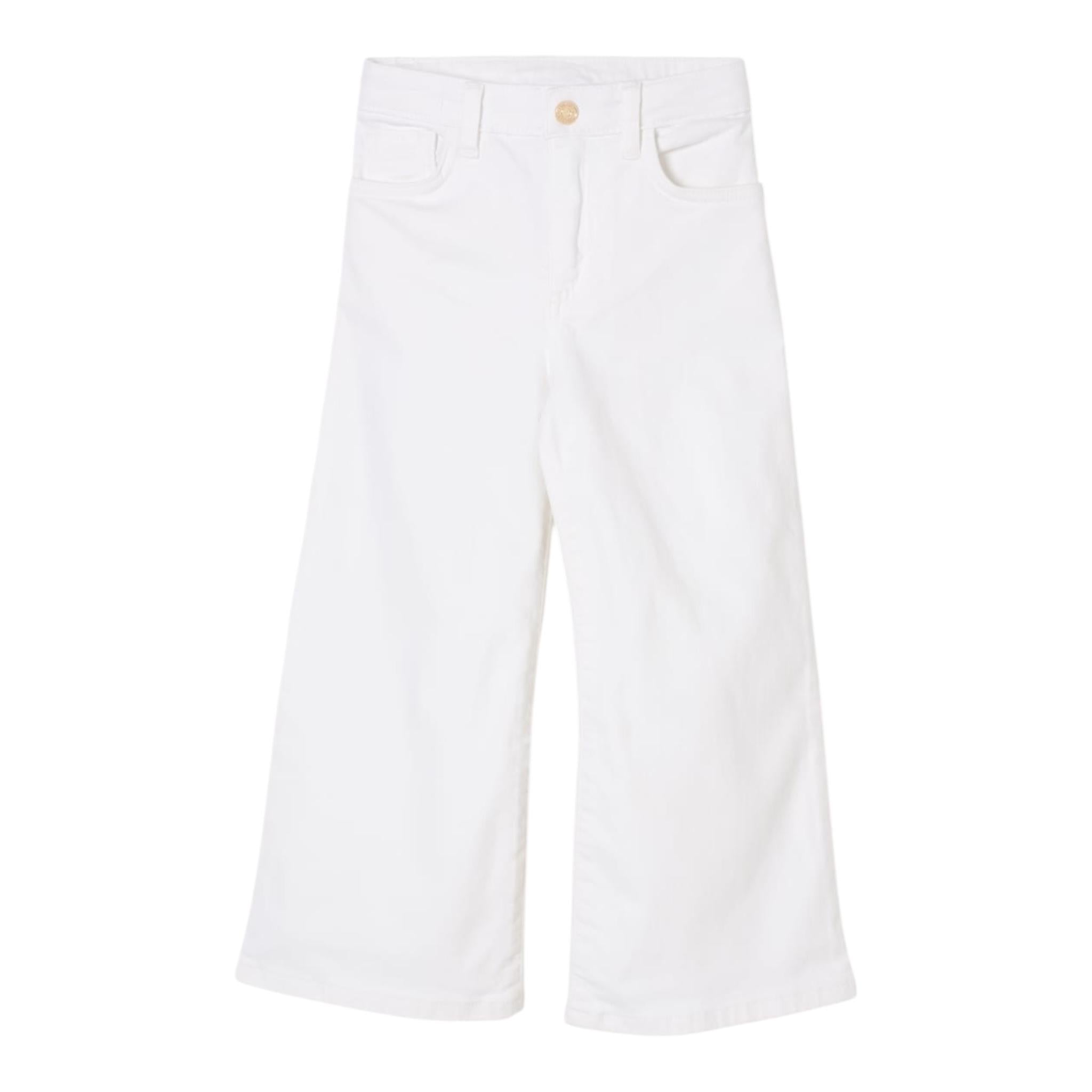 Twinset Pantalone Modello A Palazzo Tinta Unita per Bambina 251GJ2611X BIANCO TWINSET 