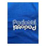 Cesare Paciotti – Einfarbiges T-Shirt mit Rundhalsausschnitt und Kobaltdruck für Neugeborene