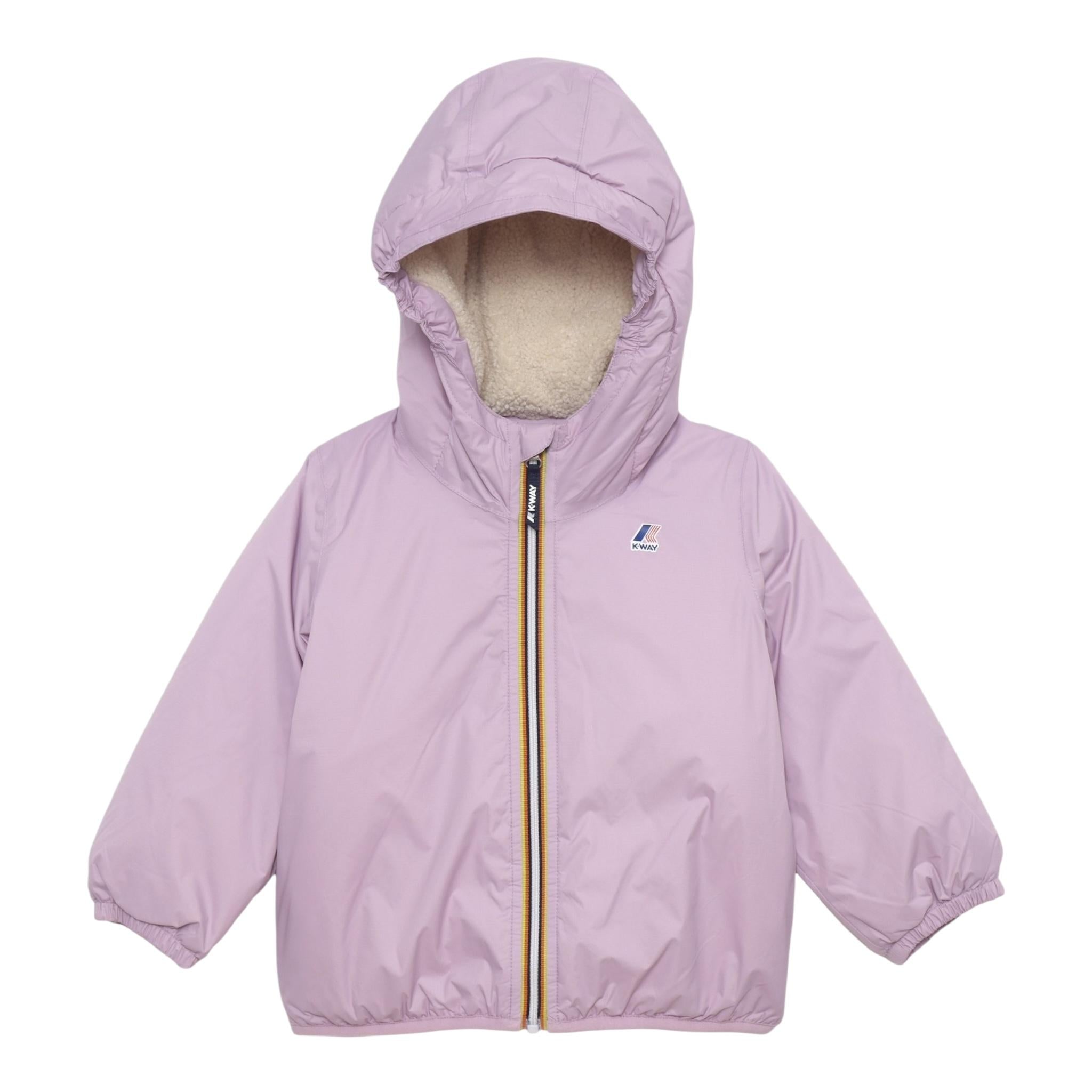 K-WAY giubbino tinta unita con cappuccio in contrasto Lilla per Neonata K61157WAXX LILLA K-WAY 